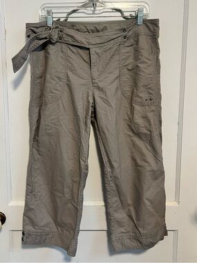 Free People Vintage 90s Y2K cargo utility capri pants belted waist TRENDING 8